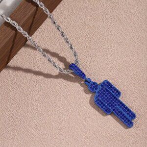 Billie Eilish Necklace - Blue Blohsh Necklace - Concert Necklace - Music